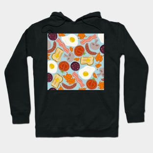 Full English breakfast blue Hoodie